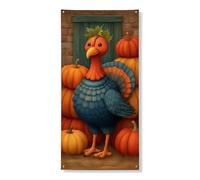 Decorazione per porta del Ringraziamento Turchia, decorazione colorata per la raccolta degli uccelli dei cartoni animati, decorazione per porta d'ingresso, per interni ed esterni, forniture per