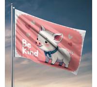 Decorazione per porta della camera da letto Be Kind: un messaggio commovente dalla bandiera del maiale roba da bagno decorazione per portico esterno (120 x 180 cm)