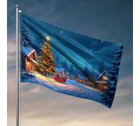 Decorazione per porta della camera da letto, decorazione per la vigilia di Natale nel villaggio innevato, cartello decorativo per stanza universitaria (30 x 45 cm)