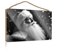 Decorazione per porta della fattoria con lo sguardo di Babbo Natale nel paese delle meraviglie invernale cartello in legno decorazione per casa colonica decorazione per porta d'ingresso dicembre (20 x