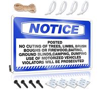 Decorazione per porta della stanza, cartello in metallo con scritta in lingua inglese "No Cutting Of Trees, Limbs, Brush", stile vintage, divertente, piccolo cartello (30 x 40 cm)