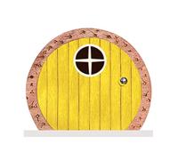 Decorazione per porta delle fiabe, ornamenti in legno per albero nano, decorazione per porta, decorazioni natalizie in vetro (F, taglia unica)