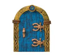 Decorazione per porta delle fiabe, ornamento in legno per albero nano, decorazione per porta, decorazioni natalizie in vetro (A, taglia unica)