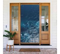 Decorazione per porta di benvenuto, 180 x 80 cm, con scritta "Sea Seen From The Top" per portico, sfondo fotografico, stagionale, per porta d'ingresso, da appendere, per feste, interni ed esterni