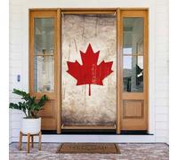 Decorazione per porta di benvenuto, striscione per porta, 180 x 80 cm, bandiera canadese retrò per portico, sfondo fotografico, sfondo stagionale, per porta d'ingresso, striscione da appendere per
