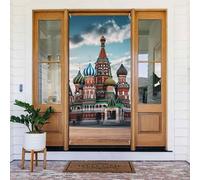 Decorazione per porta di benvenuto, striscione per porta, 180 x 80 cm, Cattedrale di San Basilico, Piazza rossa a Mosca, portico, striscione per foto, sfondo stagionale per porta d'ingresso