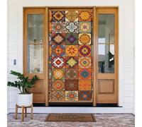 Decorazione per porta di benvenuto, striscione per porta, 180 x 80 cm, gruppo di striscioni geometrici marocchini, per portico, sfondo fotografico, sfondo stagionale, per porte d'ingresso, striscione