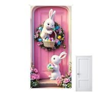 Decorazione Per Porta Di Pasqua - 90 X 180 Cm Divertenti Cartelli Primaverili | Banner Per Porta Pasquale Per Port D'ingresso, Per Interni Ed Esterni Di Casa, Ufficio, Portico, Ingresso, Cortile, Gia