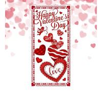 Decorazione per porta di San, decorazione decorativa a tema cuore, romantico, 90 x 180 cm per San, per interni esterni, garage, portico