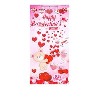 Decorazione per porta per San Valentino, motivo: romantico, a forma di cuore, 90 x 180 cm, custodia per porta del garage per San Valentino, per decorazione di interni, garage, portico, feste e