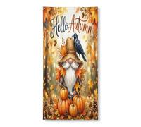 Decorazione per porta spaventapasseri autunnale, fantasiosa decorazione per raccolti, per interni ed esterni, da appendere, per festival, 91 x 182 cm