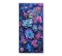 Decorazione per porta succulenta, motivo floreale vivace per primavera ed estate, decorazione colorata per porta d'ingresso, da appendere per interni ed esterni, 91 x 182 cm