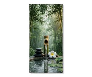 Decorazione per porta zen, con pietre d'acqua tranquille, decorazione per porta d'ingresso, per interni ed esterni, ideale per le vacanze, 91 x 183 cm
