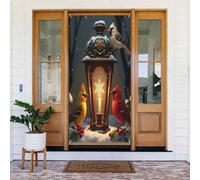 Decorazione per porte con stampa di uccelli con lanterna n. 20, decorazione per interni ed esterni, primavera, estate, autunno, inverno, Halloween, Natale, decorazioni per la casa