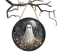 Decorazione per porte di Halloween 2D in legno, pannello porta di Halloween, pirata Capitan Haunted House White Ghost Pumpkin Decor per l'autunno Festival Party Halway Gothic Wedding Gate