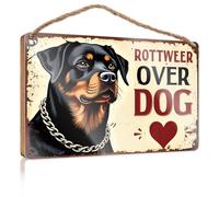 Decorazione per portico anteriore con Rottweiler: The Ultimate Dog Lover's Breed! Divertente cartello da bar per porta dell'ufficio (23 x 35 cm)