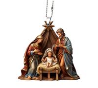 Decorazione Per Presepe, Decorazione Religiosa 2D Da Appendere A Forma Di Auto, Decorazioni Da Appendere A Forma Di Presepe Per Albero Di Natale Per Decorazioni Festive Per La Casa