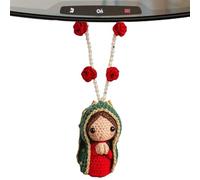 Decorazione Per Specchietto Retrovisore | Vergine Maria In Filato Di Cotone, Ciondolo Borsa - Decorazione Auto Ciondolo per Specchietto Retrovisore | Per SUV RV Sedan Veicolo Interni Casa Ufficio Comp