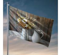Decorazione per stanza universitaria per ragazzi fascino rustico: fiori secchi in vaso vintage bandiera college dormitorio poster per ragazzi accessori piscina (30 x 45 cm)