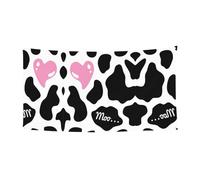 Decorazione per striscione di Halloween, stampa di mucca da latte bianca e nera, cartello da appendere per interni ed esterni, forniture per le vacanze con occhielli in metallo