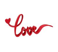 Decorazione per targhetta d'amore, di lettere rosse in legno, romantica decorazione da tavolo 3D, decorazione per la casa, camera da , ufficio, hotel, festa, San , festa