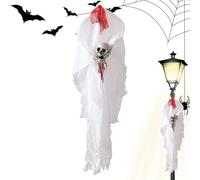 Decorazione per teschio di Halloween - Sposa fantasma da 33 pollici | Figura scheletro in ABS e poliestere - Design realistico delle ossa per una decorazione spaventosa per interni ed esterni
