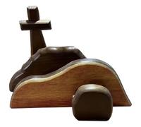 Decorazione per tomba vuota della resurrezione di Gesù, croce in legno con pietra collinare, decorazione pasquale cristiana, decorazione per la casa, tavolo da pranzo, decorazione per feste