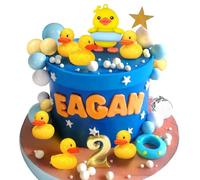 Decorazione per torta a forma di anatra gialla, decorazioni di compleanno per cupcake e feste di compleanno, decorazioni per baby shower