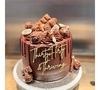 Decorazione per torta con scritta "Thirty Flirty and Thriving", decorazioni per torte per 30° compleanno, con scritta in lingua inglese "Cheers to 30 years", Happy 30th Birthday/Anniversary Party