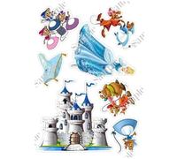 Decorazione per torta con stampa commestibile della principessa Cenerentola