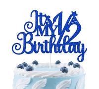 Decorazione per torta di compleanno con scritta "It's My 1/2", forniture per feste di compleanno, 6 mesi, decorazioni per torte con scritta "Half Way to One", blu