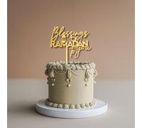 Decorazione Per Torta In Acrilico Riutilizzabile Con Charm Per Ramadan Regalo D2