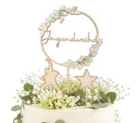 Decorazione per torta per cresima, in legno di eucalipto, decorazione originale per la festa della gioventù, per ragazze e ragazzi