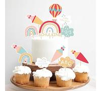 Decorazione per torta per l'inizio della scuola, 12 pezzi, arcobaleno, per l'inizio della scuola, per l'introduzione di torte, per il primo giorno di scuola, decorazione per feste su entrambi i lati