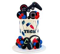 decorazione per torta videogioco torte console compleanno palla da gioco casco gaming figurine festa di
