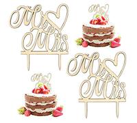 Decorazione Per Torte e Cupcake Cake Topper Sposa Decorazione Torta Per Torta 2pezzi Per La Festa Di Anniversario Di Matrimonio Legno Colore