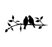 Decorazione per uccelli in metallo,in ferro battuto nero sulla siluetta del giardino degli animali del ramo | Decorazione giardino della siluetta