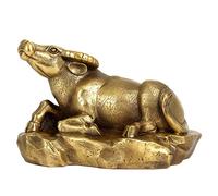 Decorazione per Ufficio con Simbolo di ricchezza e Fortuna, Statua della Fortuna Feng Shui, Statua di Toro in Ottone, Scultura da Strada, Decorazione per la casa, Toro in Rame Dorato, rappr