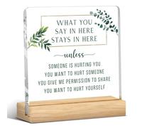 Decorazione per ufficio terapeutico, divertente regalo per la salute mentale, psicologo riservatezza consulenza per la stanza, regalo per consulenti scolastici, con supporto in legno, per terapeuta e