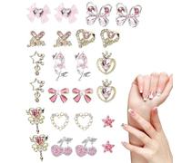 Decorazione per unghie, decorazione per unghie 3D, per donne, strass, cuori, farfalle, ciliegie, accessori per donne, principianti,