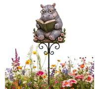 Decorazione per vaso di fiori, picchetto da giardino in metallo per lettura | Decorazione in ferro per lettura, motivo fata, per giardino, cortile, casa, cortile, vialetto, feste, vacanze