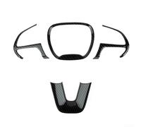 Decorazione per volante in ABS per Dodge Charger per Challenger 2015+, grana in fibra di carbonio, set di 4 pezzi per interni eleganti