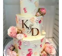 Decorazione Personalizzata For Torta Nuziale In Acrilico Con Iniziali Degli Sposi, Topper For Torta Personalizzati For Matrimonio, Compleanno, Anniversario, Baby Shower