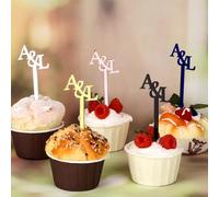 Decorazione Personalizzata Per Cupcake Nuziale, Decorazione Per Torta In Acrilico Da 4 Pollici, Etichetta Personalizzata Con Iniziale Del Nome Per Dessert Per Matrimoni/anniversari/feste(10pcs)