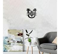 Decorazione personalizzata per porta in alluminio Nome famiglia Firma Cognome e iniziale