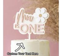Decorazione personalizzata per torta di compleanno, in acrilico, benedizione per anniversario, impermeabile, per lei, figlio, figlia, per matrimoni, per la festa della mamma, margherita boho, estetica
