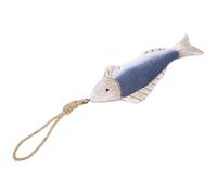 Decorazione Pesce in Legno da Parete Blu, Stile Vintage Costiero | Appendibile Leggero, Installazione Facile, Uso Versatile, per Soggiorno e Camera da Letto, Tono Marino