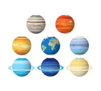 Decorazione Pianeti 8 Pezzi | Pianeti Gonfiabili 30 Cm - Lanterne Tema Spaziale Colorate per Soffitto Aula Scienza Scuola Compleanno