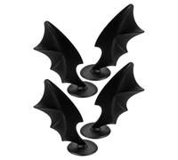 Decorazione Piume per Casco 2 Paia, Plastico Nero per DIY | Miniature Accessori, Uso Decorativo per Copricapo, Adatte a Costume e Artigianato Creativo