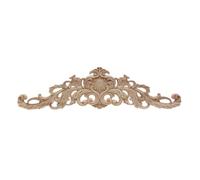 Decorazione retrò in legno naturale applique onlay decalcomanie figurine floreali grandi rose corona foglie vintage decorazione per la casa 35 cm x 9,5 cm